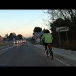 Ciclista con luz