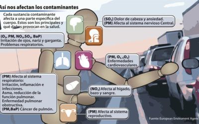 Cómo nos afectan los contaminantes infografía