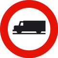 R106 Prohibido vehículos de mercancías señal reglamentacion