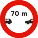 R300 separación mínima señal reglamentacion