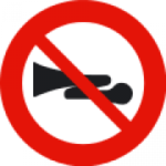 Señal R310 Prohibido señales acústicas
