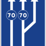 S-50c Carriles reservados para el tráfico en función de la velocidad señalizada