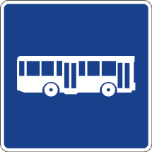 S-51 Carril bus. Señal indicación