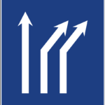 S61c bifurcación a la derecha señal de indicación