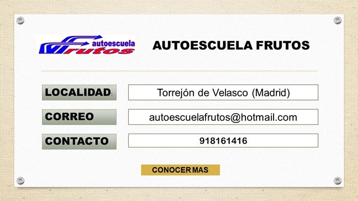 Autoescuela Frutos Madrid