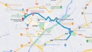 Examen práctico de conducir 17 en Lleida Mayo 2022. palauet-pardinyes-PzaEuropa-Z1