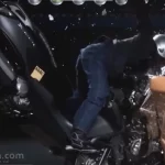 Accidente de motocicleta simulacion. Importancia de la protección del motorista tuteorica