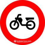 R‐105 Entrada prohibida a ciclomotores. Señales de reglamentacion