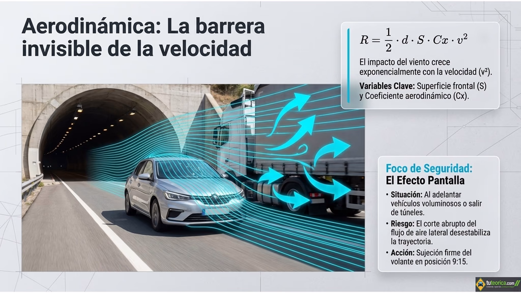 Flujo de aire y resistencia aerodinámica del vehículo a altas velocidades