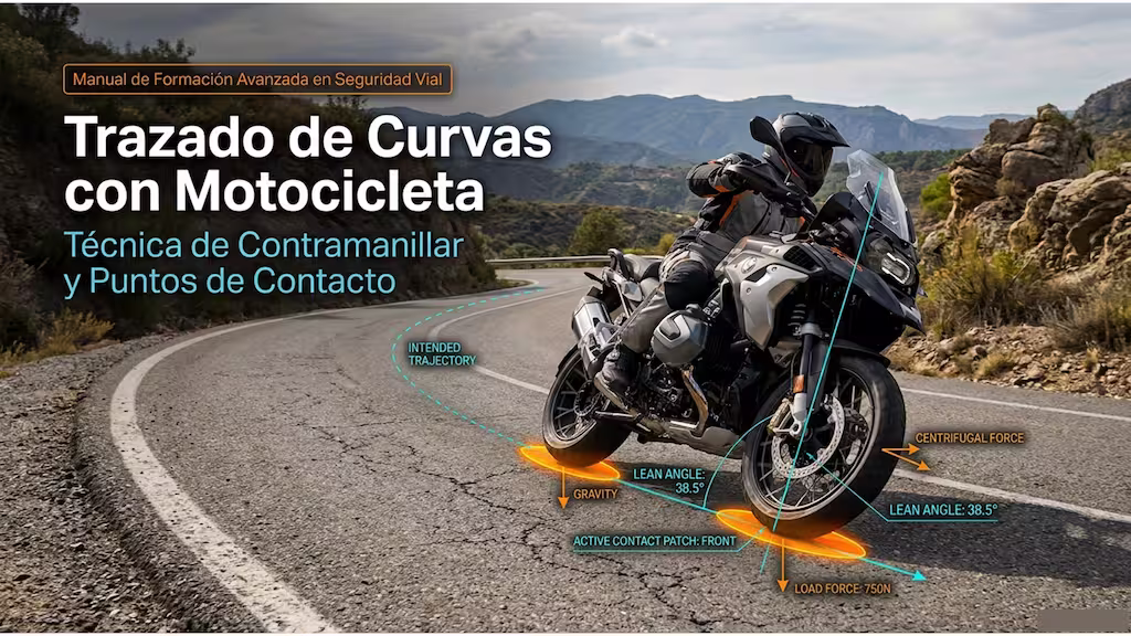 destacada trazar curvas en moto